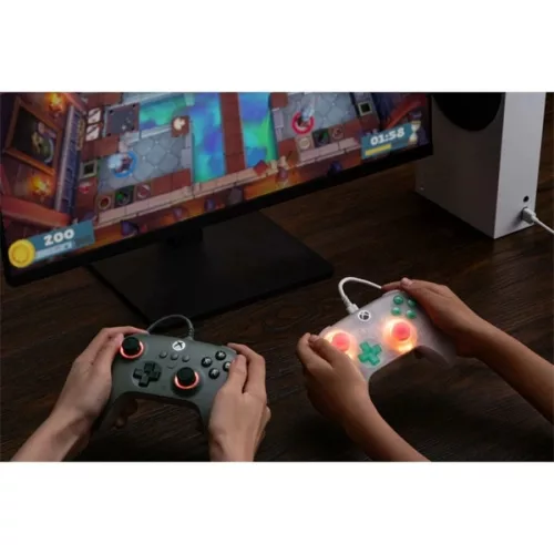 8Bitdo Ultimate Mini, Xbox Series X|S, Xbox One, PC, Offiziell, Hall-Effekt, durchscheinend weißer kabelgebundener Controller