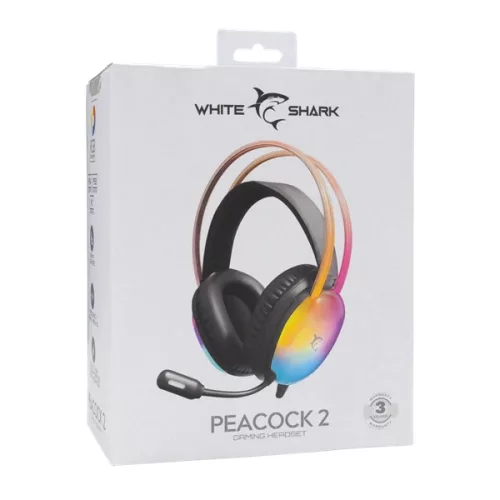 White Shark WS GH-2444B-2 PEACOCK-B-2 fekete gamer headset