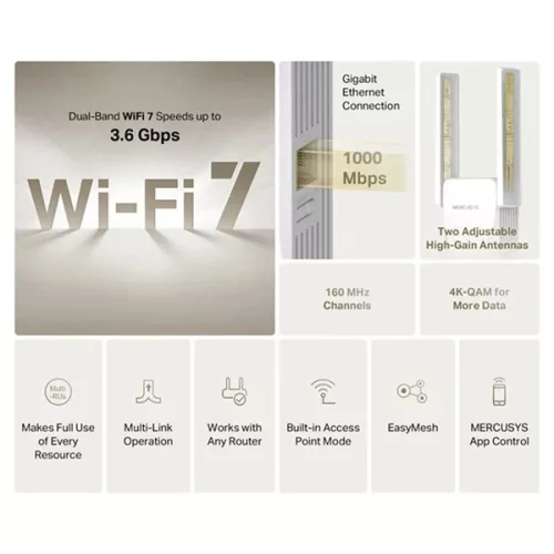 MERCUSYS ME25BE BE3600 Wi-Fi 7 hatótávnövelő