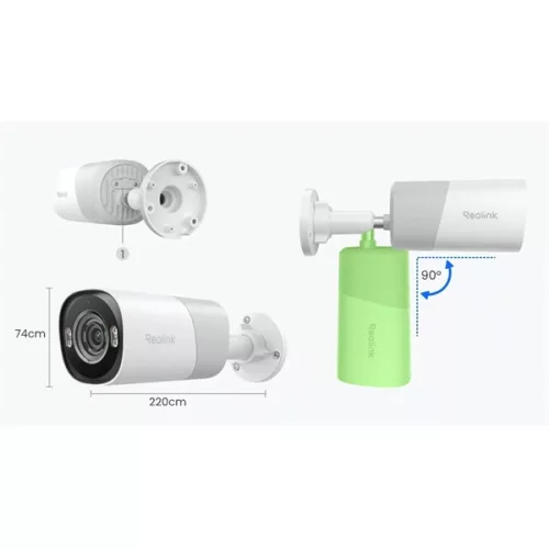 Reolink RP-PCB8MZ/8MP/H265/2,7-13,5mm/5x zoom/IR30/Spotlight/beépített mikrofon/IP67/microSD/IP PoE csőkamera