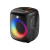 Tracer Cube20, 20W, TWS, RGB LED, FM rádió, karaoke, fekete hordozható hangszóró
