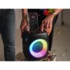 Tracer Cube20, 20W, TWS, RGB LED, FM rádió, karaoke, fekete hordozható hangszóró