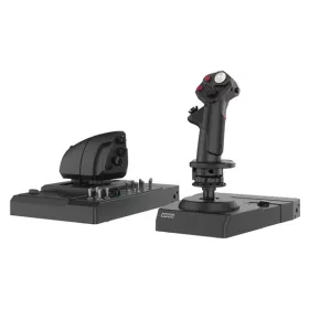   Hori Hotas Flight Control System, PC (Windows), Hall Effect, vezérlpanel, USB, fekete vezetékes joystick
