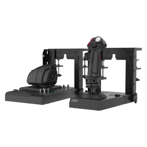Hori Hotas Flight Control System, PC (Windows), Hall Effect, vezérlpanel, USB, fekete vezetékes joystick
