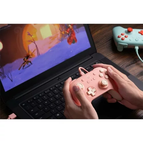 8BitDo Ultimate 2C Kabelgebundener Controller, PC (Windows), Mobilgeräte (Android), 1000 Hz, Hall-Effekt, pfirsichfarben