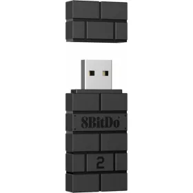   8BitDo USB Wireless Adapter 2, Nintendo Switch/Switch 2, Mobil, Xbox, PC, PlayStation, fekete kontroller adapter