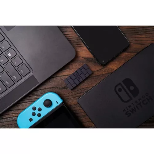 8BitDo USB Wireless Adapter 2, Nintendo Switch/Switch 2, Mobil, Xbox, PC, PlayStation, fekete kontroller adapter