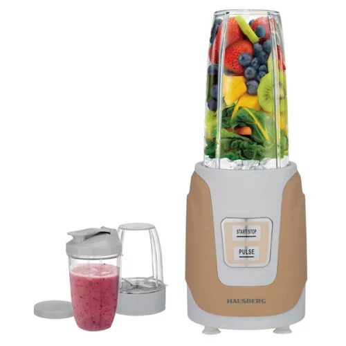 Hausberg HB-7675AU 1000W Gold-Standmixer, Smoothie-Maker mit 500/800/1000ml Kunststoffkrug, Kupfermotor
