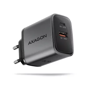   Axagon ACU-PQ67 PD3.0 & QC4+ 2× OUTPUTS, két kimenettel (USB-A + USB-C) 67WGaN hálózati töltő