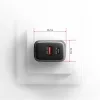 Axagon ACU-PQ67D PD3.0 & QC4+ 2× OUTPUTS, LCD kijelzővel és két kimenettel (USB-A + USB-C) 67W GaN hálózati töltő
