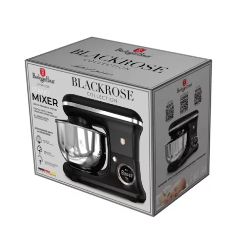 Berlinger Haus LP-BH-238 Black Rose Collection, čierny kuchynský robot, 1200 W