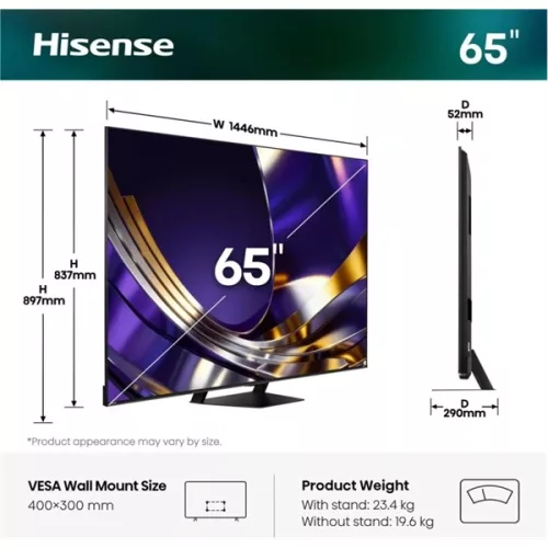 Hisense 65" 65U7S PRO 4K UHD Smart MiniLED TV