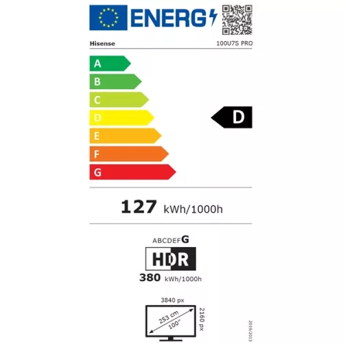 Hisense 100" 100U7S PRO 4K UHD Smart MiniLED TV