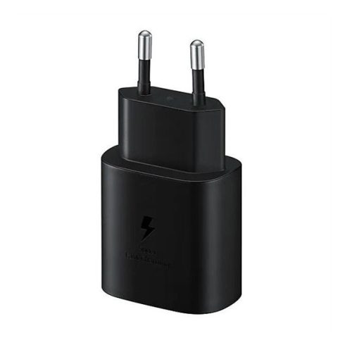 Samsung EP-TA800EBE kompatibilis hálózati töltő adapter USB-C, 25W, fekete, (No logo)