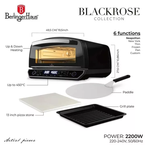 Berlinger Haus BH/9925 fekete- rose gold pizzasütő
