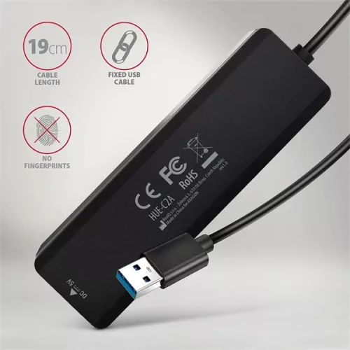 AXAGON HUE-C2A USB-A 5Gbps utazó hub
