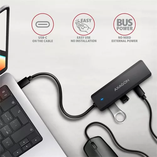 AXAGON HUE-C2C USB-C 5Gbps utazó hub