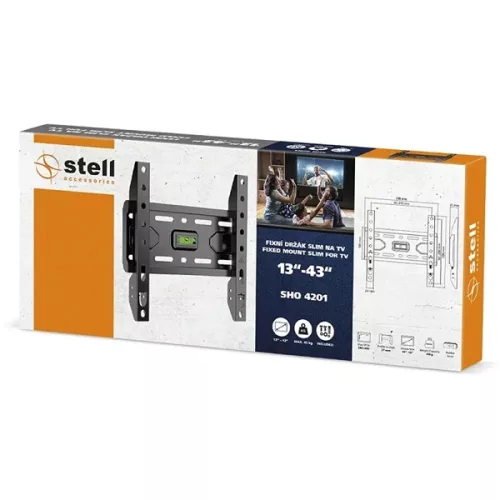 Stell SHO 4201 SLIM 13"-43" VESA 200x200 fix fekete TV-tartó konzol