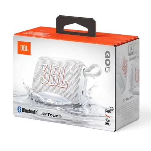 JBL GO 5 hordozható Bluetooth hangszóró, Fehér