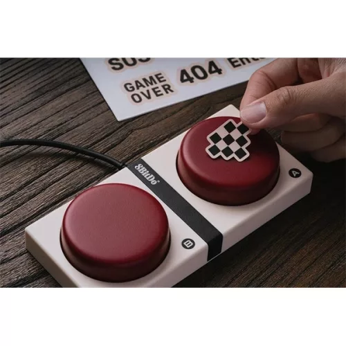 8BitDo Retro 87, Mechanikus, Kailh Box, Fami Edition, vezeték nélküli billentyűzet