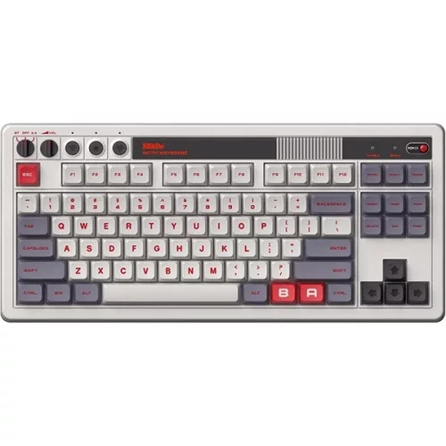 8BitDo Retro 87, Mechanikus, Kailh Box, N Edition, vezeték nélküli billentyűzet
