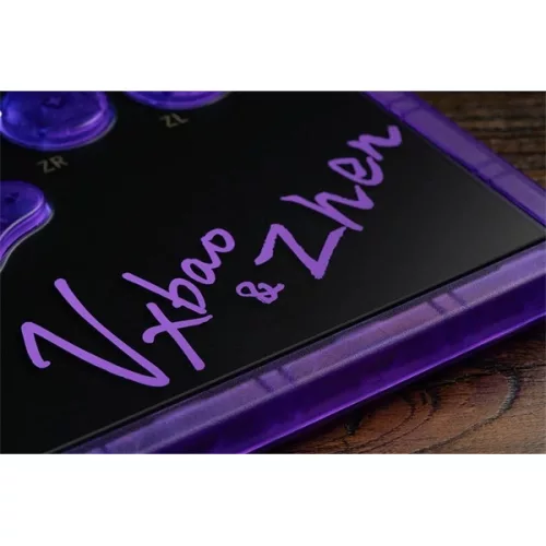 8BitDo Arcade Stick All-Button, Signature Edition, Átlátszó lila, vezeték nélküli kontroller