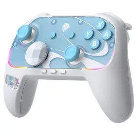   EasySMX S10, TMR Joystick, HD Rumble, Fehér-Kék, vezeték nélküli kontroller