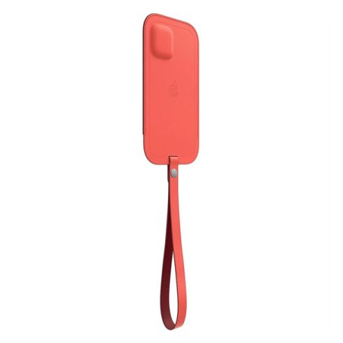 Apple iPhone 12 Pro Max MagSafe-rögzítésű bebújtatós bőr tok, pink citrus