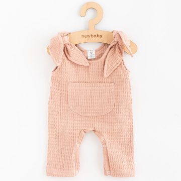   Baba muszlin kantáros nadrág New Baby Comfort clothes rószasín