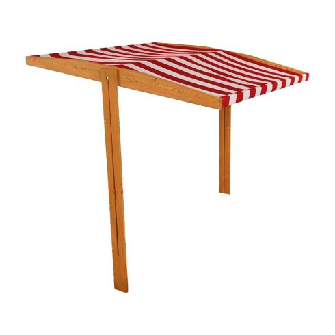 Tető a gyermek fa homokozóhoz Baby Mix 120x120 cm piros-fehér