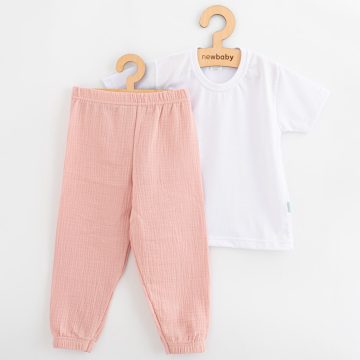   Baba pamut szett póló és nadrág New Baby Kindergarten rózsaszín