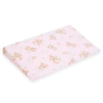   Baba párna huzat- ék alakú New Baby BASIC 59x37cm bear pink
