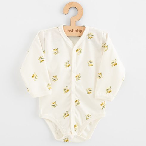 Baba Biopamut hosszú ujjú patentos body New Baby Olives