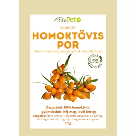   Elite Pet Sanddornpulver 100g 100% (Fruchtfleisch, Schale, Samen, Blätter, Rinde)