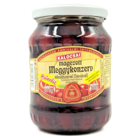 Paleolit Magozott meggybefőtt steviával 720ml webshop termék