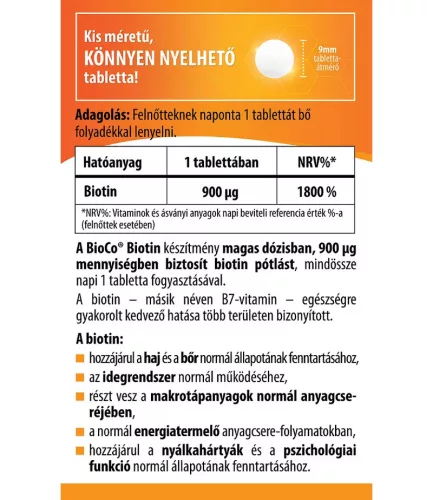 BioCo Biotin 900µg MEGAPACK 90 Tabletten