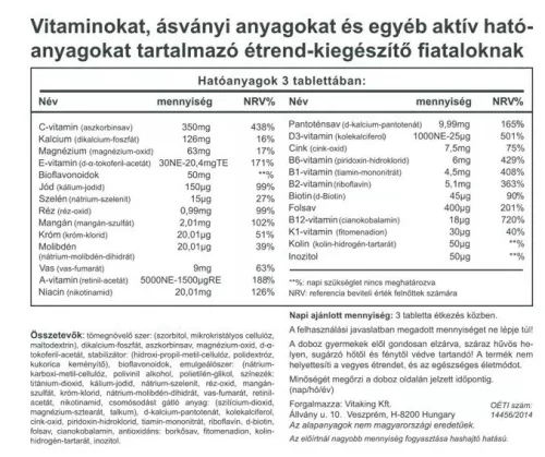 Vitaking Mega Vitamin für Teenager (90) Tabletten