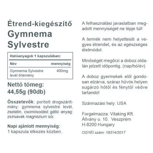Vitting Gymnema Sylvestre 400 mg (90) Kapseln