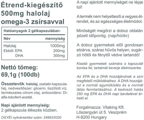 Vitaking Omega-3 Kids 500mg (100) Weichkapseln