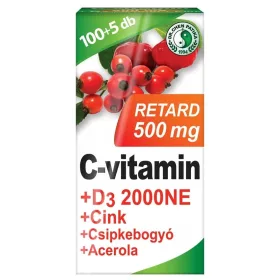   Dr. Chen Vitamin C 500mg + D3 + Zink + Hagebutte + Acerola 105 Stück Retardtabletten.