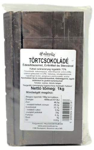 Paleolit ​​Zartbitterschokolade mit Erythrit bis zu 1 kg