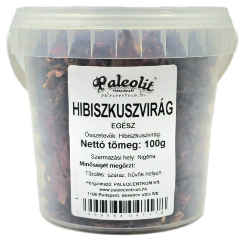Paleolit Hibiszkuszvirág egész 100g vödrös Hibiscus whole