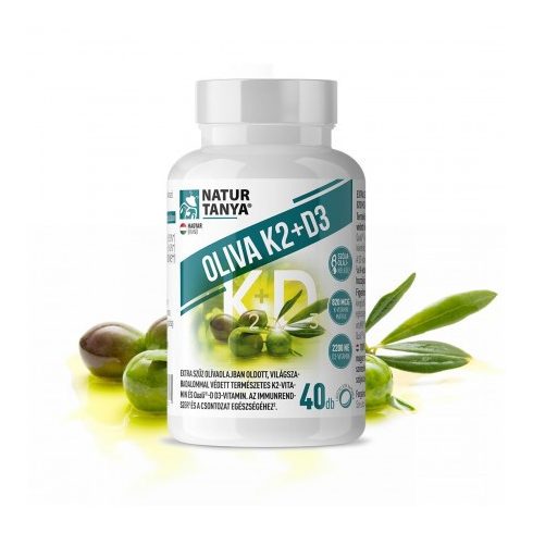 Natur Tanya® OLIVA K2+D3 40db lágyzsela kapszula vitaMK7® K2-vitaminnal