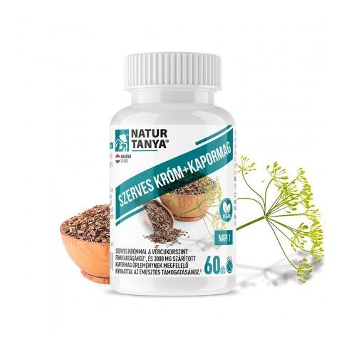 Natur Tanya® Szerves Króm + kapormag 60 db tabletta