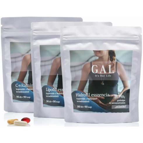 GAL Babaváró - 90 darabos utántöltő 90 lipofil+180 hidrofil+90 C-vitamin kapsz