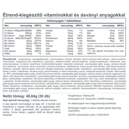 Vitaking Mega1 Multivitamin (30) Tabletten