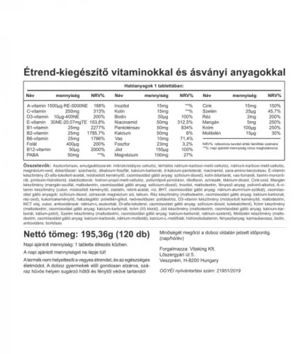 Vitaking Mega1 Familienpackung Multivitamin (120 Tabletten)
