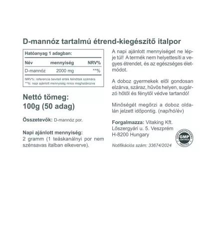 Vitaking D-Mannose-Pulver 100 g