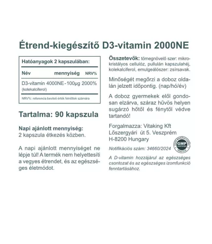 Vitaking Vitamin D3 2000 IE (90) Kapseln