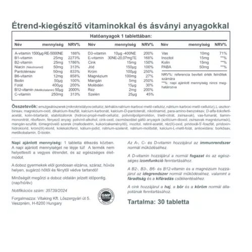 Vitaking Mega1 Multivitamin (30) Tabletten